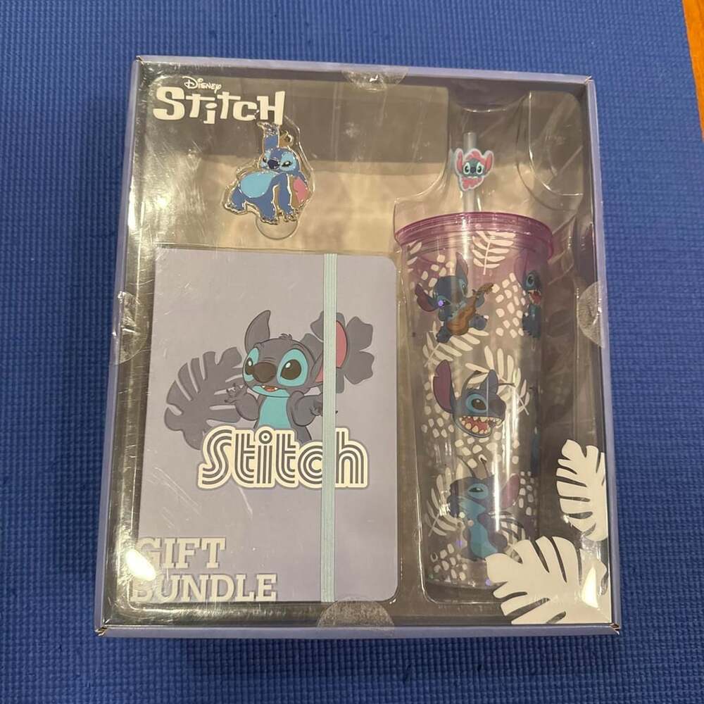 Disney Stitch Gift Bundle Tumbler Notebook Keychain